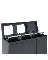 Station de tri sélectif TERA-B 3x65 L couvercle