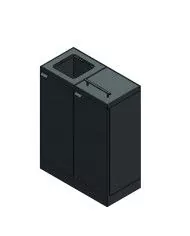 Station de tri sélectif TERA-B 2x45 L couvercle