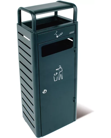 Poubelle cendrier sur pied avec corbeille TERAMEG 990