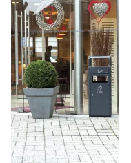 Poubelle cendrier sur pied avec corbeille TERAMEG 990