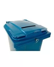 Collecteur papier confidentiel Teraconf avec fente et serrure 240L