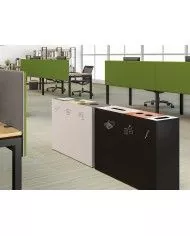 Poubelle tri sélectif TERAMEDA 110L - Corps Gris Manganèse