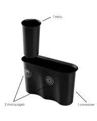 Corbeille pour une utilisation quotidienne au bureau ou à la maison