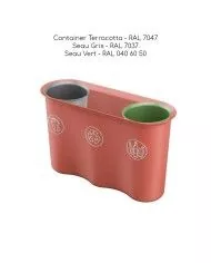 Corbeille tri sélectif TERAMODUL Triple 3 bacs