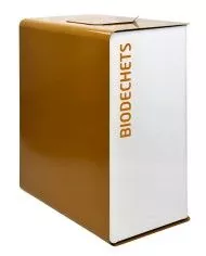 Poubelle tri sélectif TERACUB 2x20L - BIODECHETS - Blanc