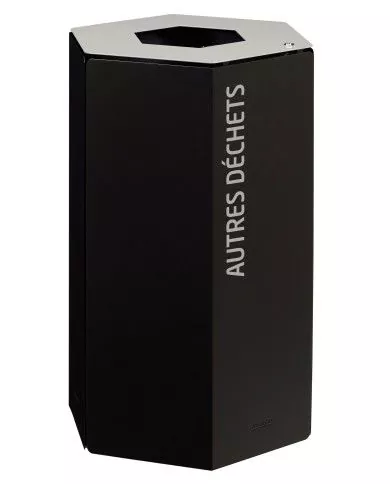 Corbeille de tri sélectif TERAHEX 50L - Gris manganèse