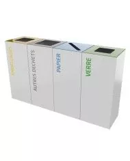 Poubelle tri sélectif design TERAFLEX - Gris manganèse
