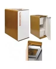 Poubelle tri sélectif TERACUB 2x20L - BIODECHETS - Blanc