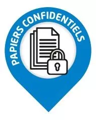 Poubelle de tri - TERACUB 90L - Blanc - Papiers Confidentiels - Avec serrure - gestion des déchets en entreprise, meuble de tri