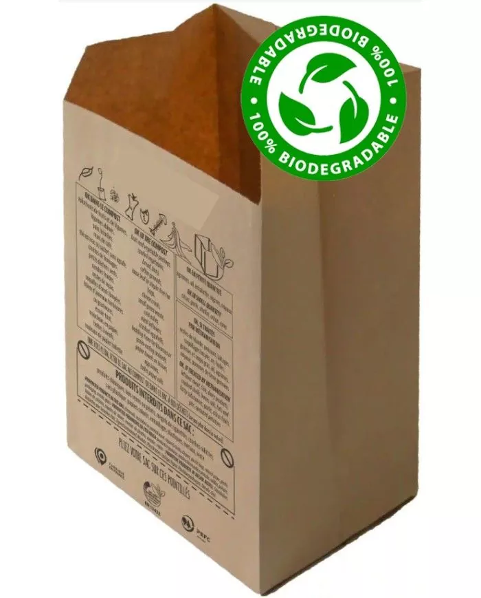 Sacs KRAFT : 100% compostables et biodégradables