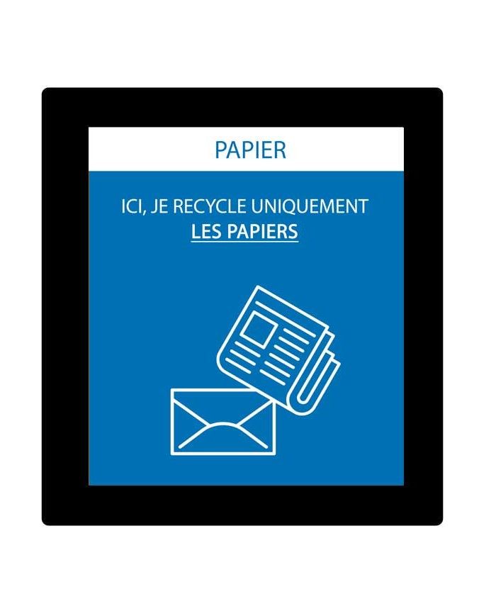 Sac De Tri Sélectif Papier 36L Bleu - Pliable, Lavable, Avec Anses Et Bandes Velcro SIXTOL