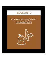 Sticker adhésif pour plaque signalétique poubelle tri sélectif TERAFLEX - Rouge - Flux Métal