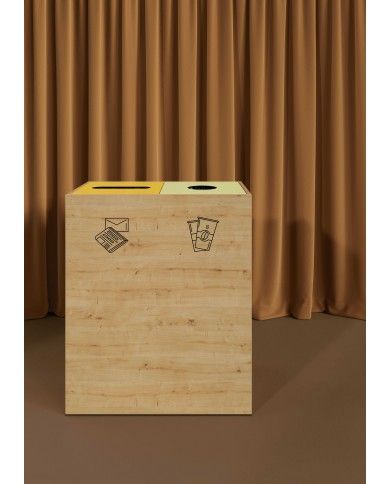 Poubelle de sélectif en bois TERAPICK - WOOD