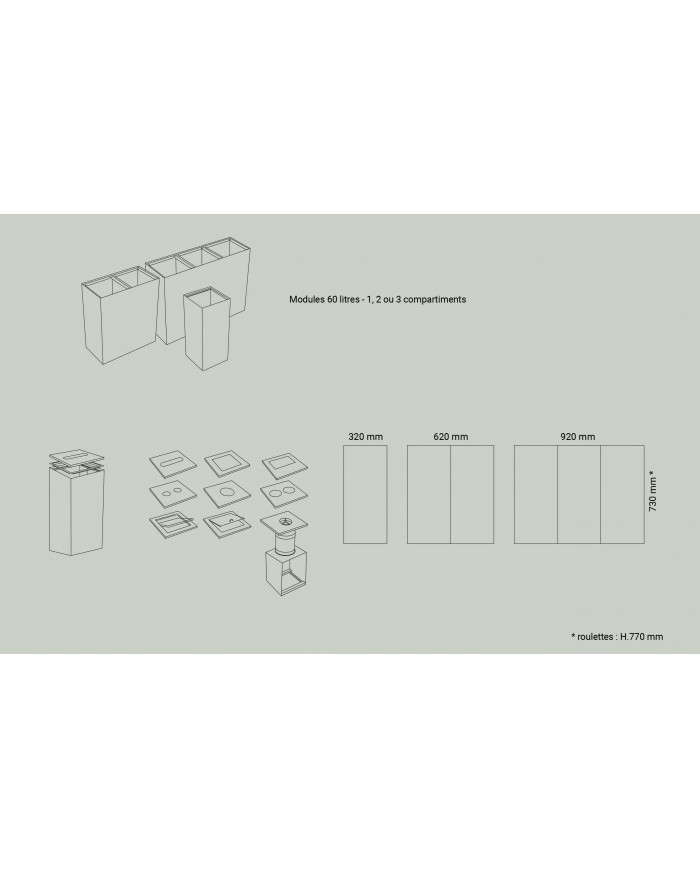 Poubelle de sélectif en bois TERAPICK - WOOD Poubelle de sélectif en bois TERAPICK - WOOD