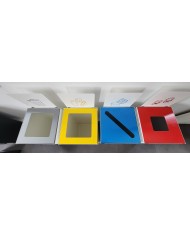 Poubelle tri sélectif design TERAFLEX - Blanc  - 6