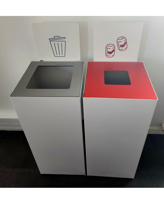 Plaque signalétique pour poubelle tri sélectif TERAFLEX avec aimants  - 5