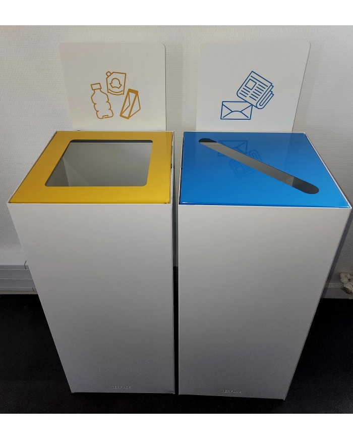 Plaque signalétique pour poubelle tri sélectif TERAFLEX avec aimants  - 6