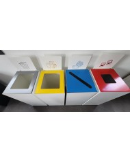 Plaque signalétique pour poubelle tri sélectif TERAFLEX avec aimants  - 8