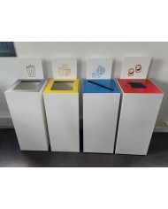 Plaque signalétique pour poubelle tri sélectif TERAFLEX avec aimants  - 6