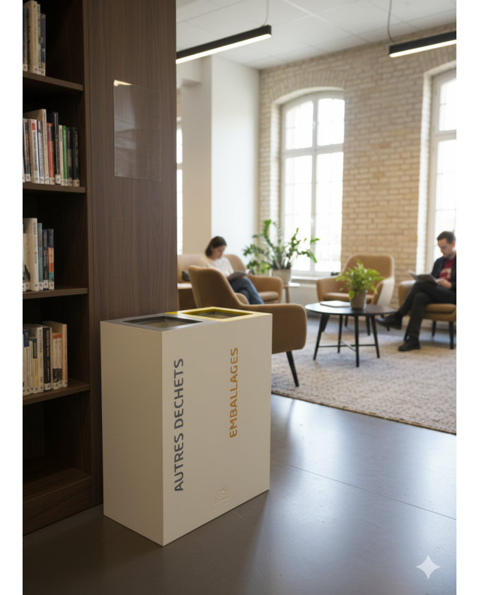 Poubelle tri sélectif 2 flux TERABIFLEX  - 3