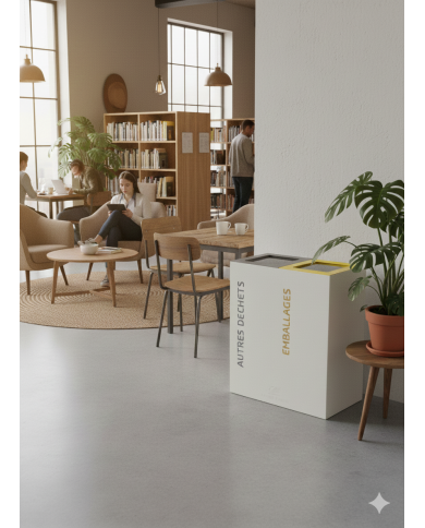 Poubelle tri sélectif 2 bacs TERABIFLEX