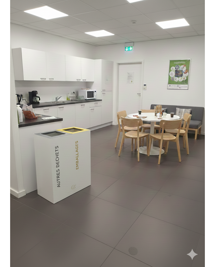 Poubelle tri sélectif 2 flux TERABIFLEX  - 10