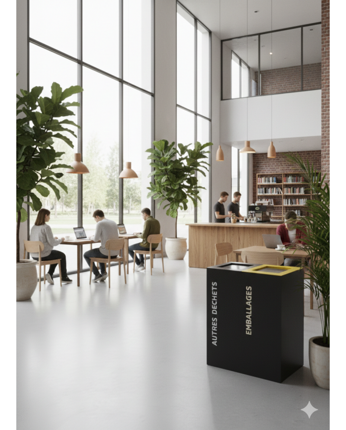 Poubelle tri sélectif 2 bacs TERABIFLEX  - 4