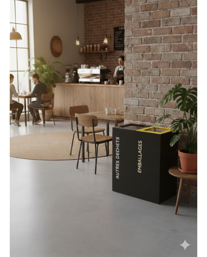 Poubelle tri sélectif 2 bacs TERABIFLEX  - 9