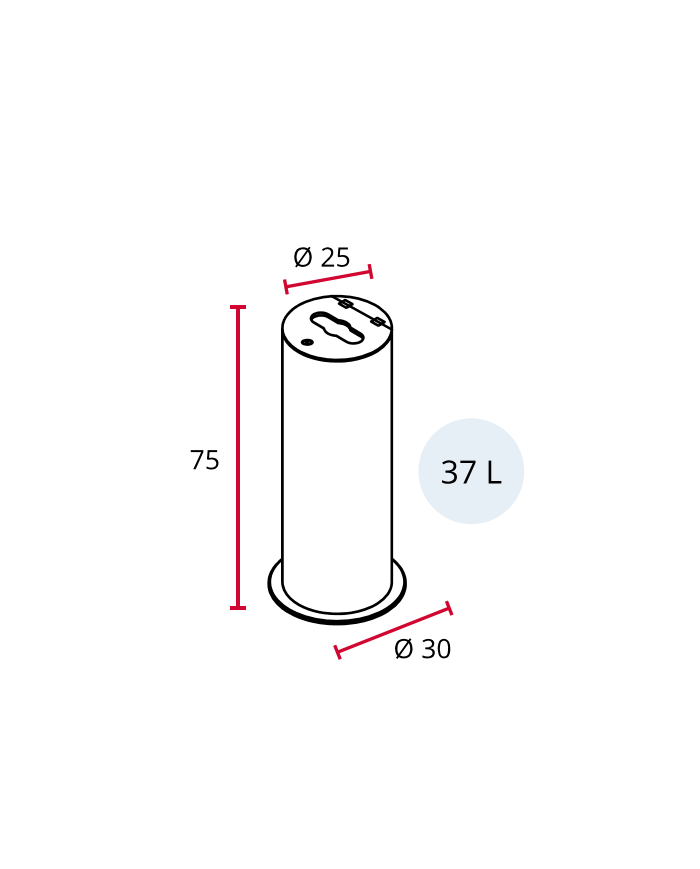 Collecteur de piles et D3E TERBAXPIL 37 L  - 4