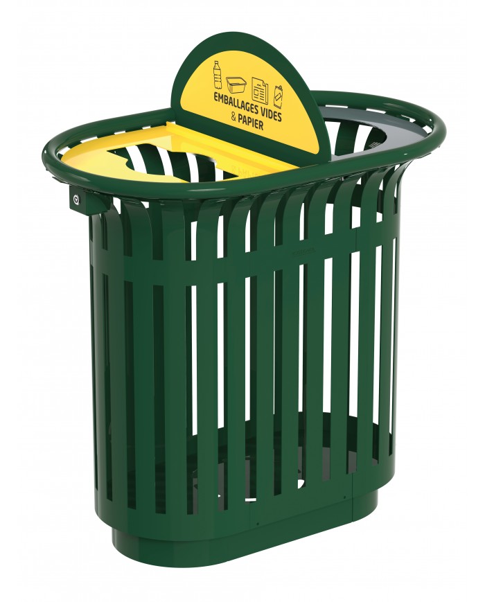Poubelle tri sélectif TERALIP 2 x 60 L - Avec TOTEM - Extérieur Rossignol - 10