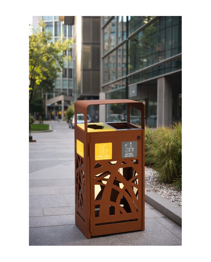 Poubelle de tri sélectif TERABEL 2 x 60 L -  Extérieur  - 1