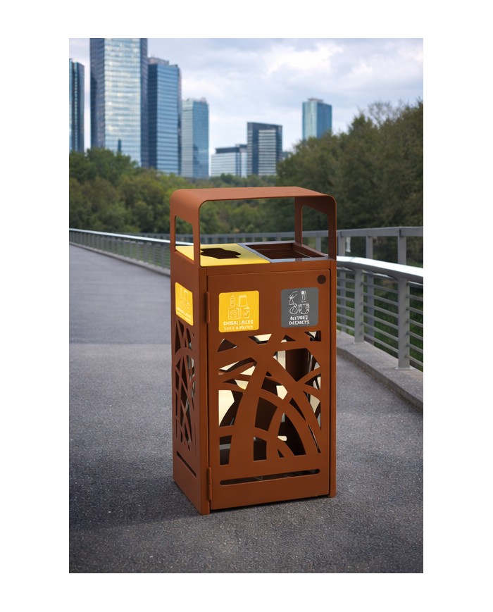 Poubelle de tri sélectif TERABEL 2 x 60 L -  Extérieur  - 2