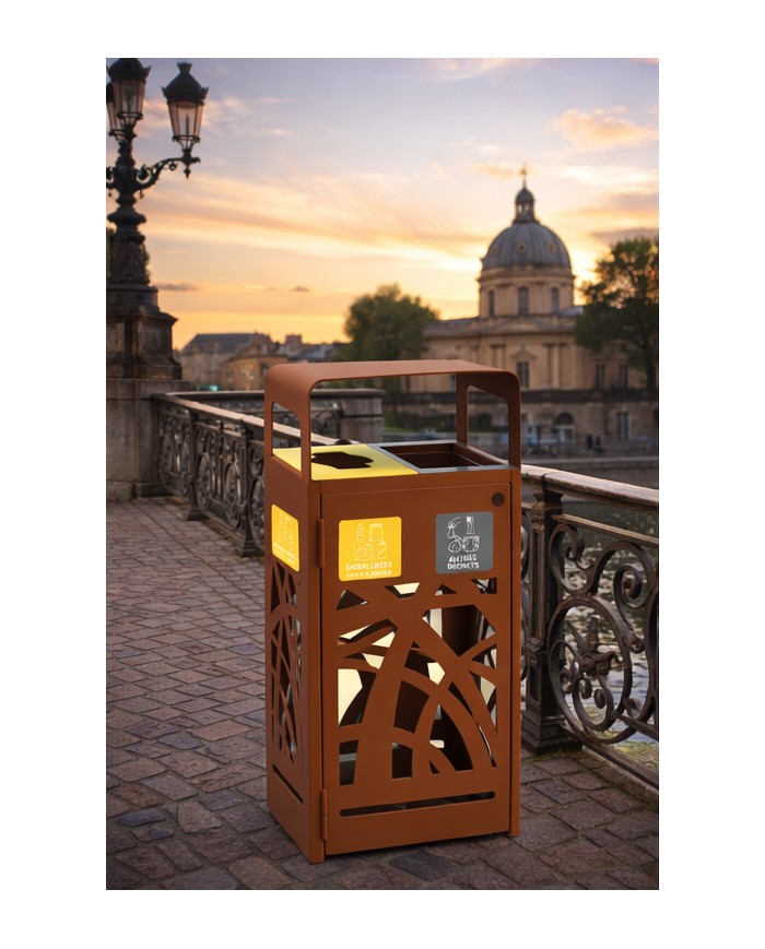 Poubelle de tri sélectif TERABEL 2 x 60 L -  Extérieur  - 4