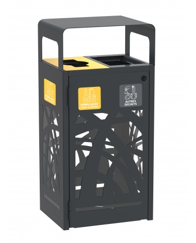 Poubelle de tri sélectif TERABEL 2 x 60 L -  Extérieur  - 7
