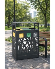 Poubelle de tri sélectif TERABEL 3 x 60 L - Extérieur - 3 Poubelle de tri sélectif TERABEL 3 x 60 L - Extérieur - 3