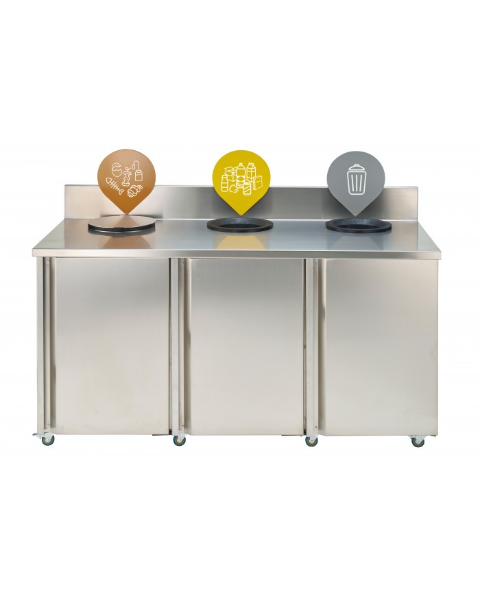 Meuble tri sélectif TERANOX - 2 Meuble tri sélectif TERANOX - 2