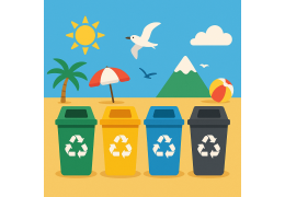 Vacances écoresponsables : bien utiliser les poubelles de tri sélectif même loin de chez soi