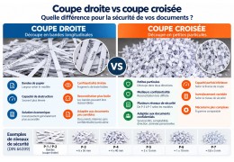 Coupe droite ou coupe croisée : quel destructeur de documents choisir ?